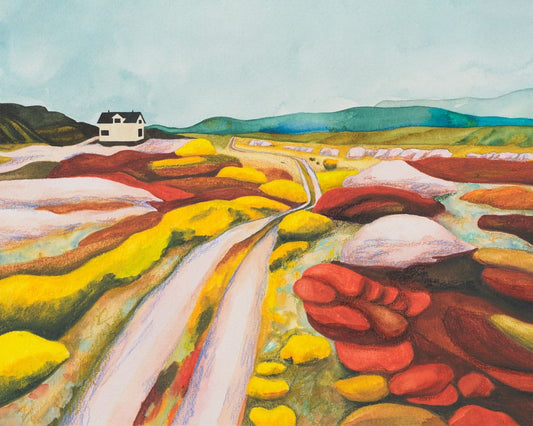 Fall in Nunavik 1, painting by Laurence Plouffe