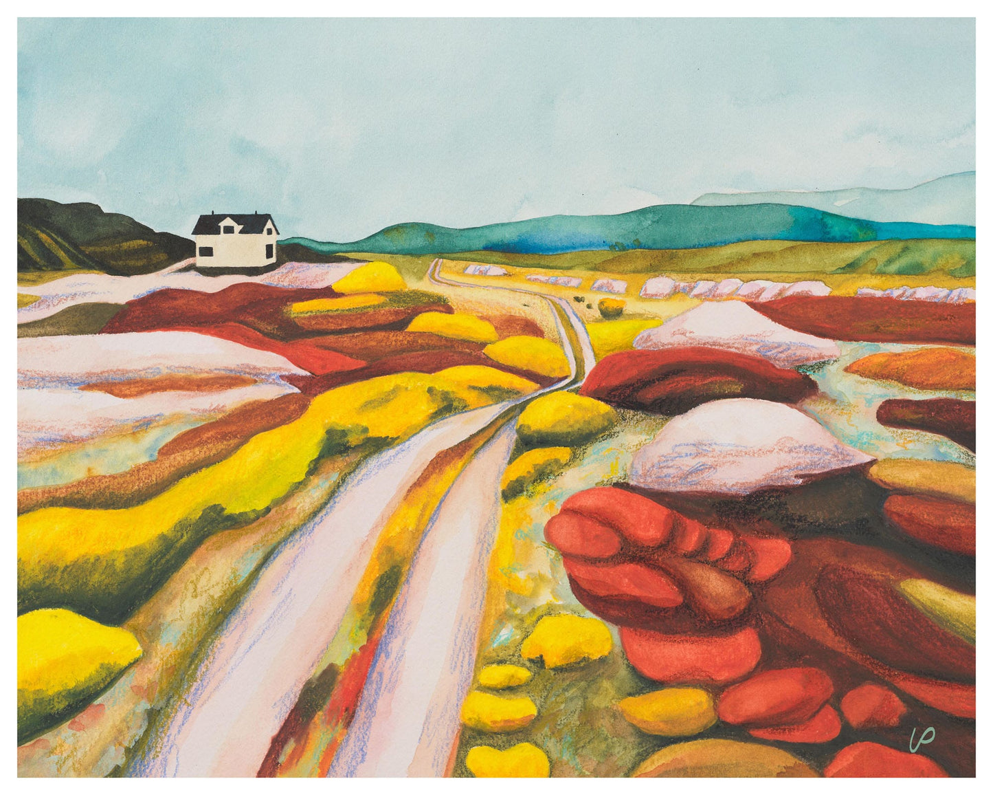 Fall in Nunavik 1, painting by Laurence Plouffe